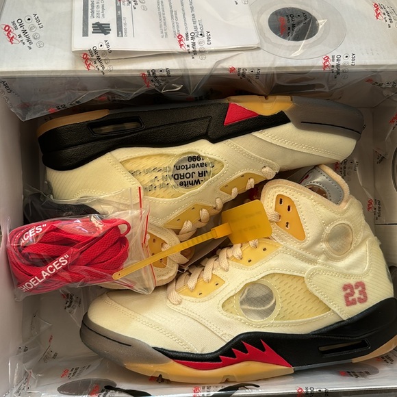 Off White Jordan 5 Sail - Picture 3 of 3